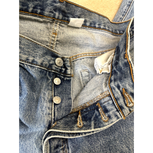 Levi 501 Jeans Mens Size 36x30 Blue Denim 100%Cotton Straight Button Fly Mexico - Picture 7 of 10